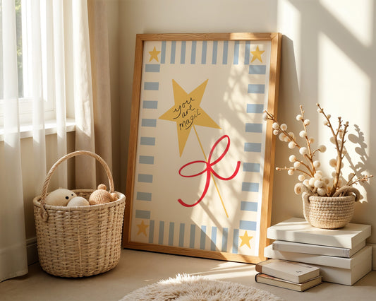 Blue You Are Magic Art Print