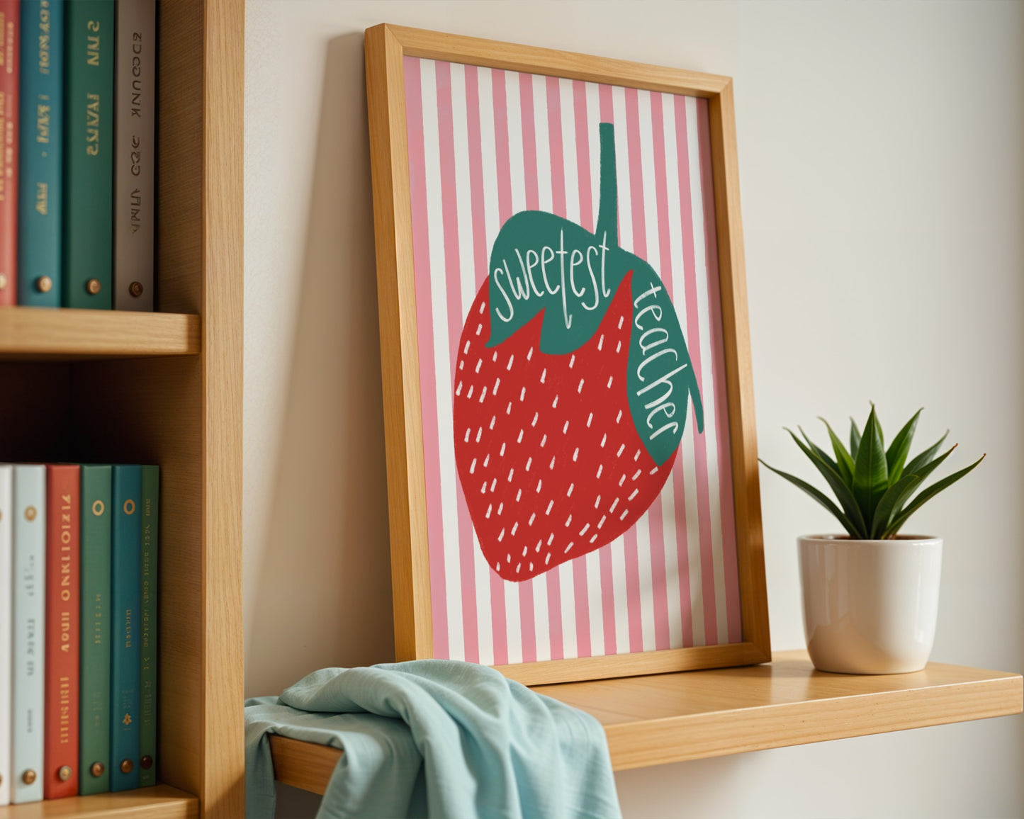 Sweetest Teacher Strawberry Art Print