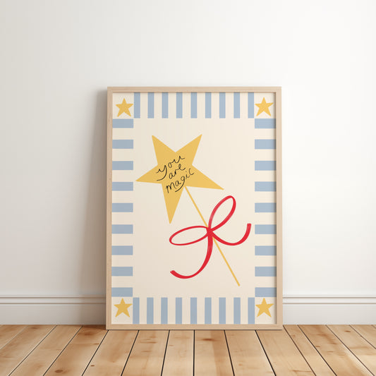 Blue You Are Magic Art Print