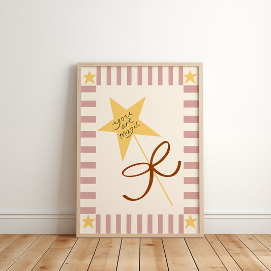 Pink You Are Magic Art Print